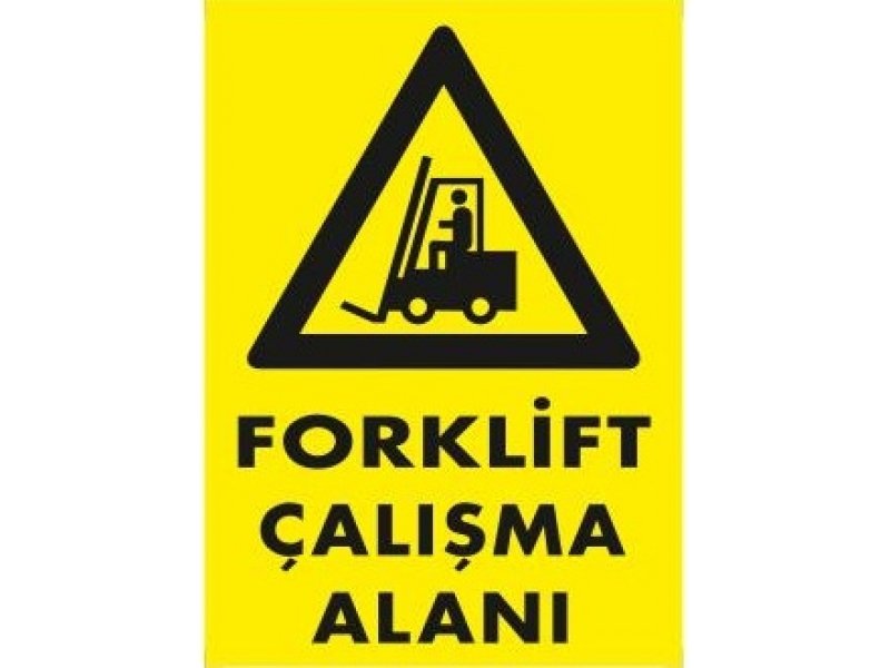 1359 Forklift Çalışma Alanı Levhası 25X35 cm