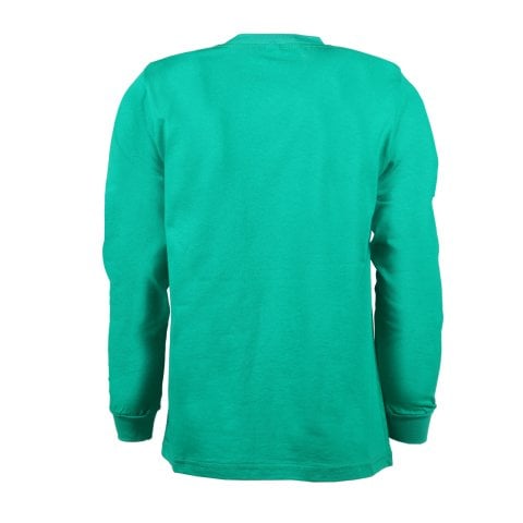 V Yaka Yeşil Uzun Kol T-Shirt