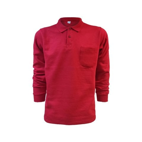 Polo Yaka Sweat Kırmızı