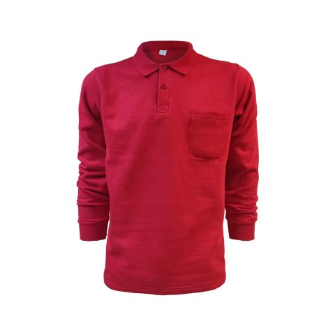 2 ip Polo Yaka  Kırmızı Sweat