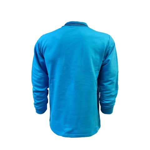 Çift Çizgili Polo Yaka Sweat Turkuaz