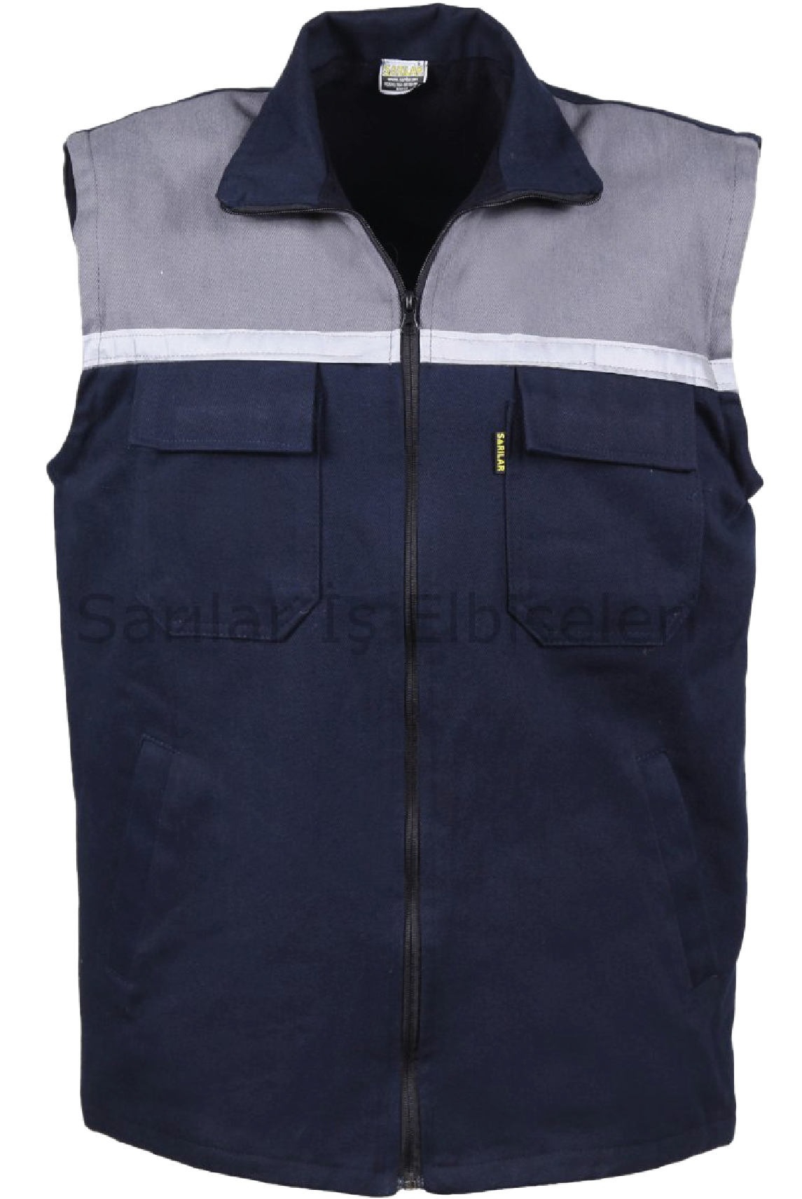 7/7 LACİVERT POLAR ELYAFLI  GRİ ROBALI YELEK