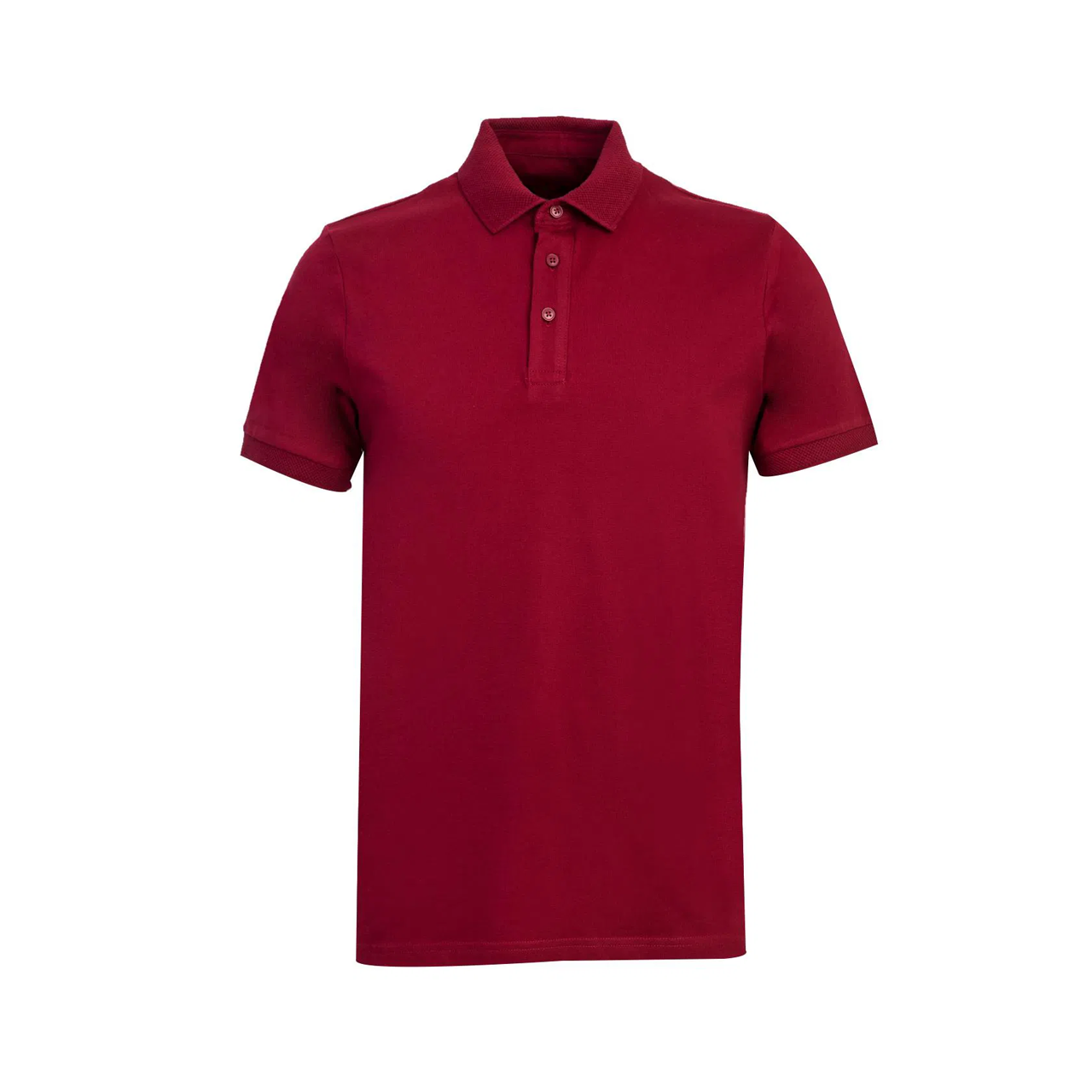 Bordo Kısa Kol Polo Yaka T-shirt