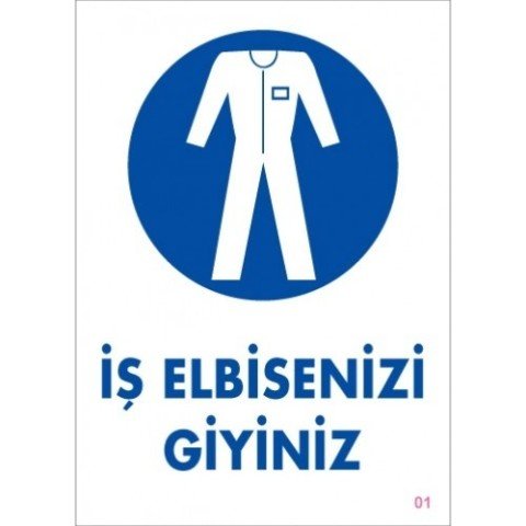 001 İş Elbisenizi Giyiniz Dekota Levha 25X35 cm