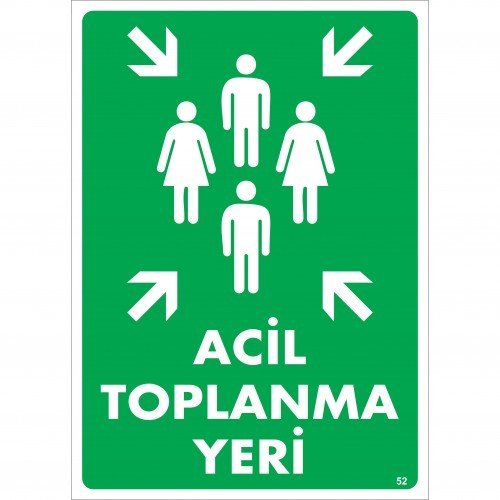 052 Acil Toplanma Yeri Levha 25X35 cm