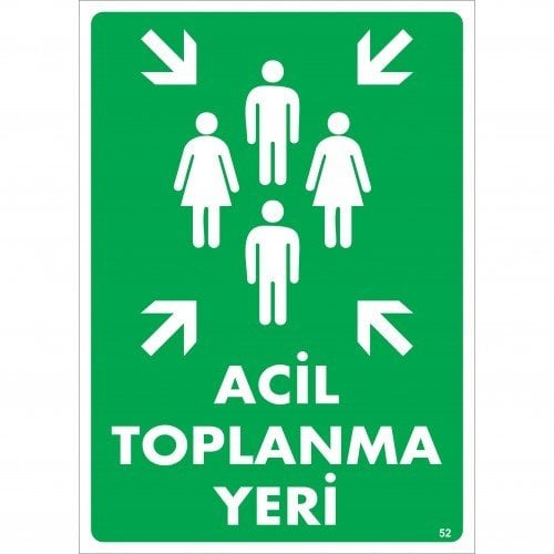 052 Acil Toplanma Yeri Levha 25X35 cm