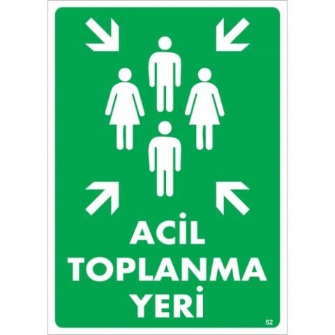 052 Acil Toplanma Yeri Levha 25X35 cm