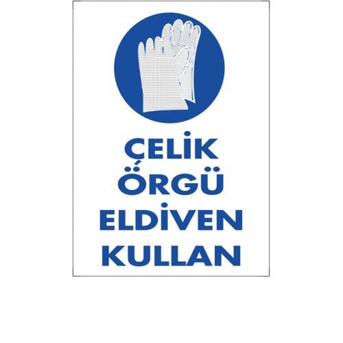 041 Çelik Örgü Eldiven Kullan Levha 25X35 cm
