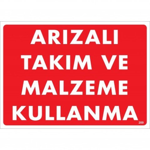 209 Arızalı Takım Ve Malzeme Kullanma Dekota Levha 25X35 cm