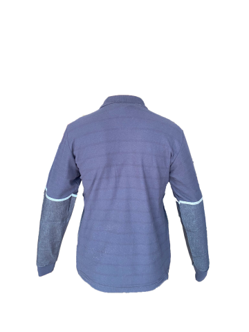 Lacivert Polo Yaka Kot Takviyeli T-shirt
