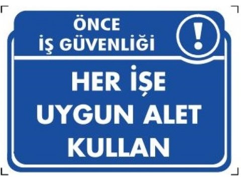 236 Her İşe Uygun Alet Kullan Levha 25X35 cm