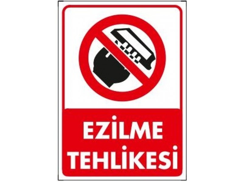 436 Ezilme Tehlikesi Levha 25X35 cm