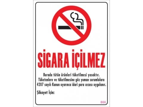 866 Sigara İçilmez Levha 25X35 cm