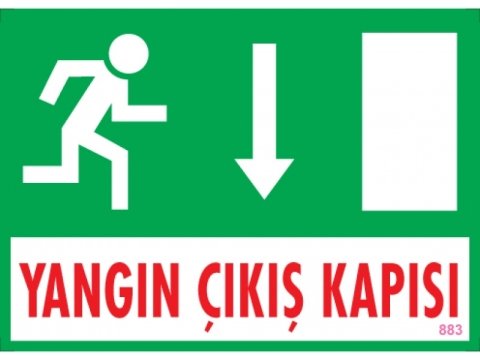 883 Yangın Çıkış Kapısı Levha 25X35 cm