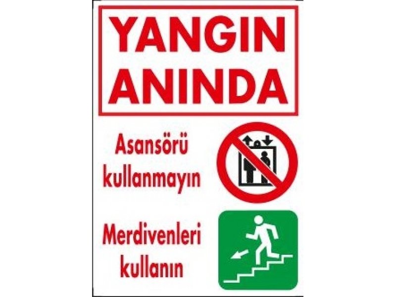893 Yangın Anında Levha 25X35 cm