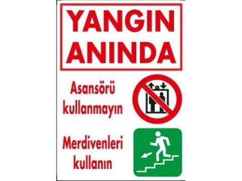 893 Yangın Anında Levha 25X35 cm
