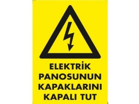 1140 Elektrik Panosunun Kapaklarını Kapalı Tut Levhası 25X35 cm