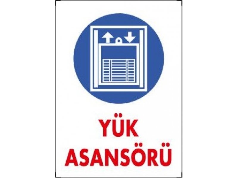 1308 Yük Asansörü Levhası 25X35 cm