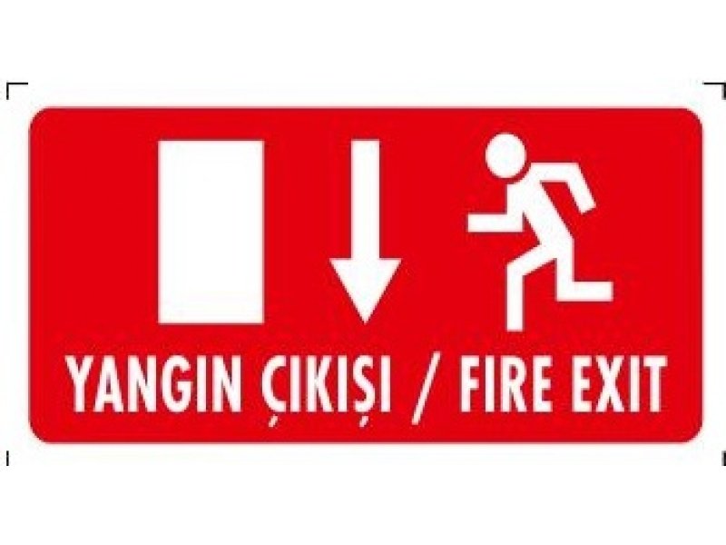 934 Yangın Çıkışı Fotolümenli Levha 12X25 cm