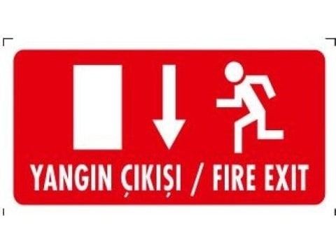 934 Yangın Çıkışı Fotolümenli Levha 12X25 cm