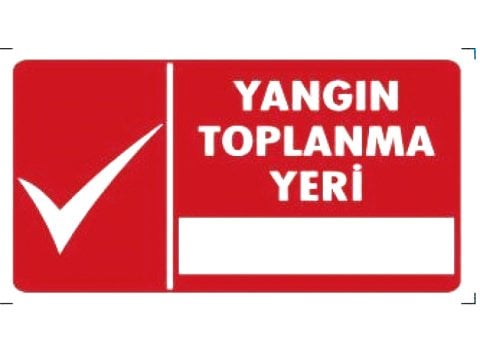 933 Yangın Toplanma Yeri Fotolümenli Levha 12X25 cm