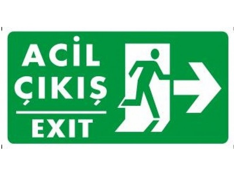 940 Acil Çıkış Sağ Fotolümenli Levha