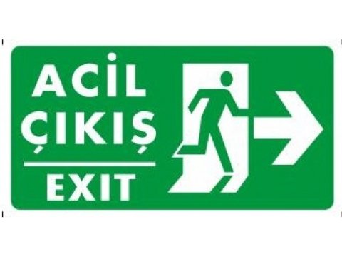 940 Acil Çıkış Sağ Fotolümenli Levha