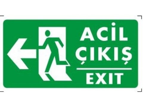 941 Acil Çıkış Sol Fotolümenli Levha