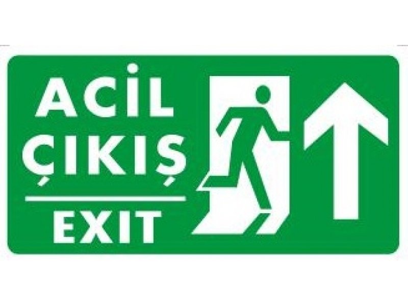 943 Acil Çıkış Yukarı Yönde Fotolümenli Levha