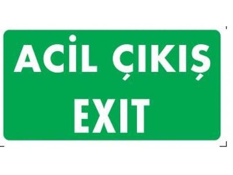 992 Acil Çıkış Exit Fotolümenli Levha