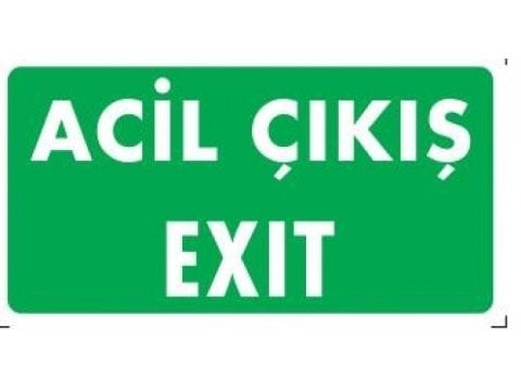 992 Acil Çıkış Exit Fotolümenli Levha