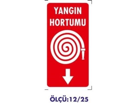 977 Yangın Hortumu Fotolümenli Levha 12X25 cm