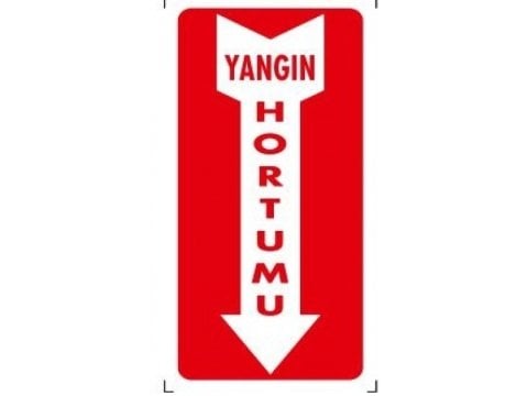 978 Yangın Hortumu Levha 12X25 cm