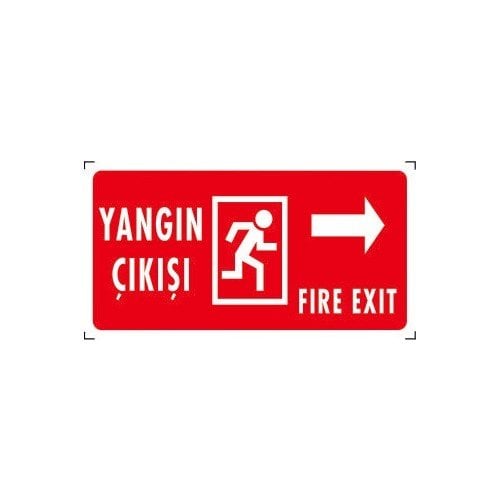 981 Yangın Çıkışı Sol Levha Fotolümenli
