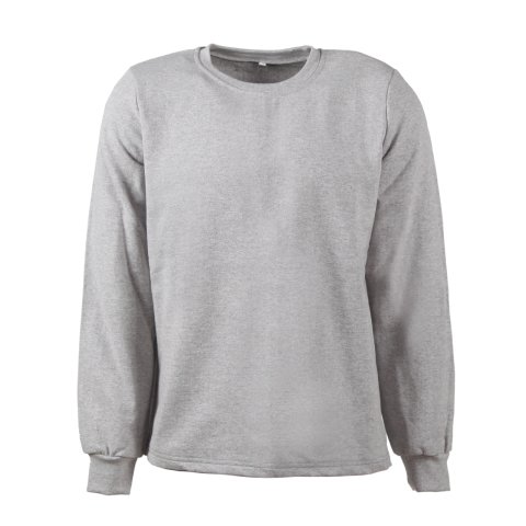Melanj Gri Bisiklet Yaka Uzun Kol Sweat
