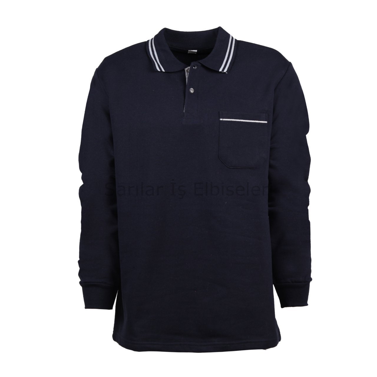 Polo Yaka Lacivert Sweat