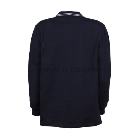 Polo Yaka Lacivert Sweat