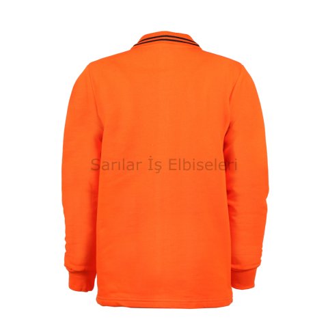 2 İp Polo Yaka Turuncu Sweat