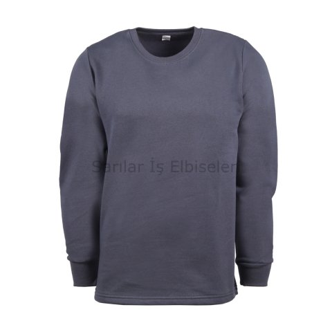 2 İP Sıfır Yaka Füme Sweat