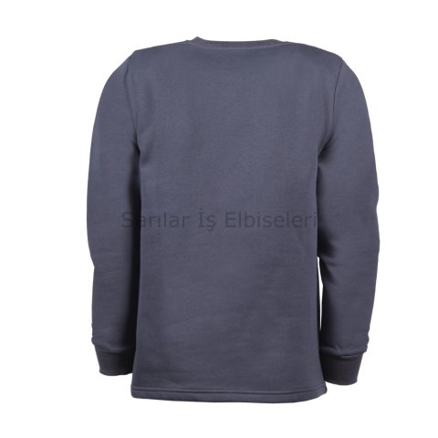 2 İP Sıfır Yaka Füme Sweat