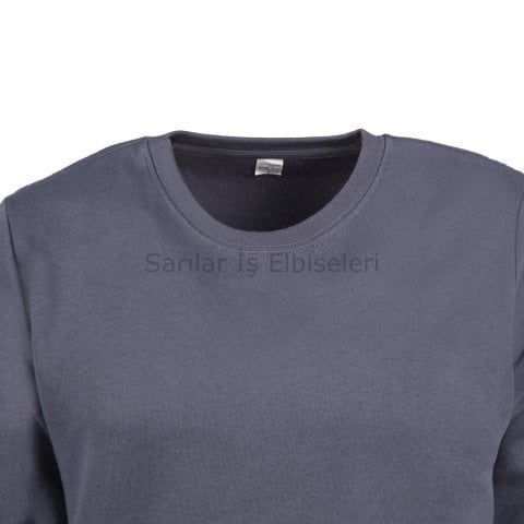 Bisiklet Yaka Füme Sweat