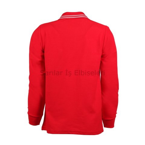 Kırmızı Polo Yaka Sweat