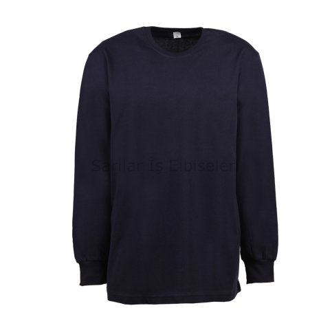 2 İp Sıfır Yaka Lacivert Sweat