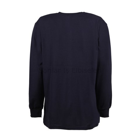 2 İp Sıfır Yaka Lacivert Sweat