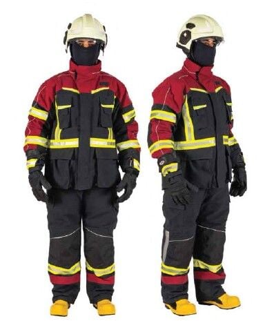 TesaFire Fighter Suit 0010 Yangına Yaklaşma Takımı İtfaiyeci Kıyafeti Kaban & Pantolon 4 Katmanlı