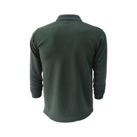 Yeşil Uzun Kol  Polo Yaka T-shirt