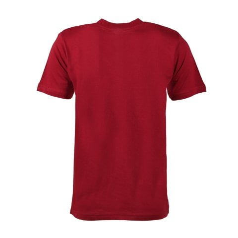 Bordo V Yaka Kısa Kol T-Shirt