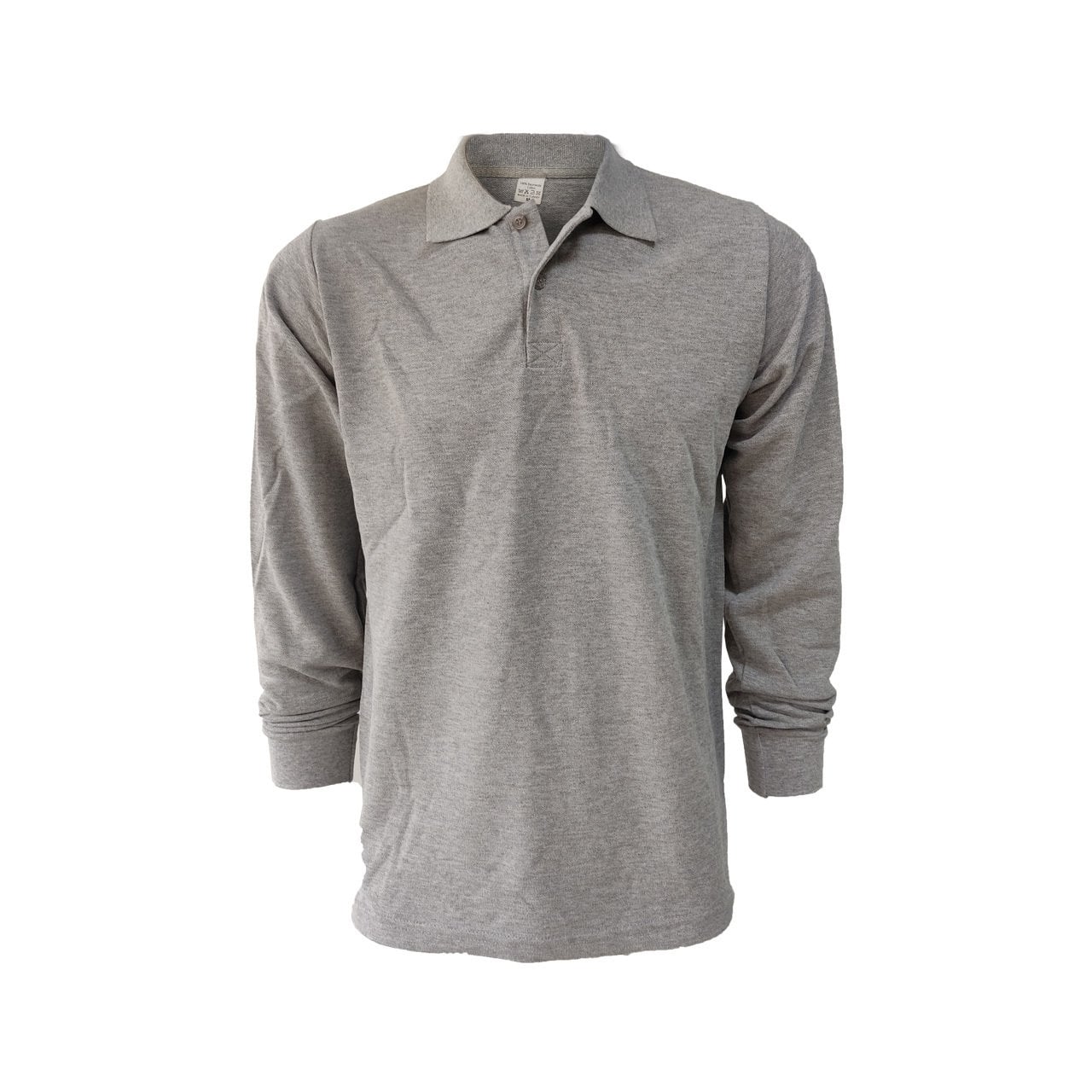 Gri Uzun Kol  Polo Yaka T-shirt
