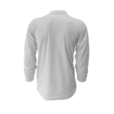 Beyaz Uzun Kol Polo Yaka T-shirt