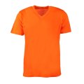 Turuncu V Yaka Kısa Kol T-Shirt TURUNCU - M